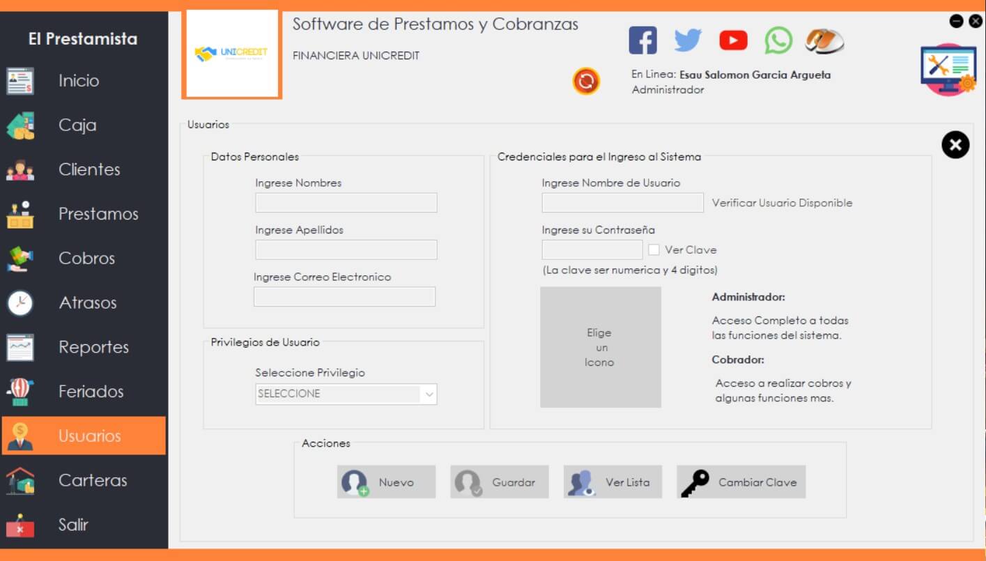 Registrar un Usuario