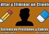 editar y eliminar un cliente