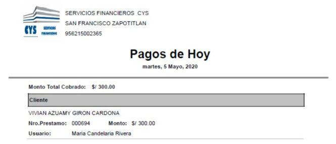 Pagos de Hoy