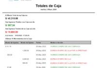 Totales de Caja
