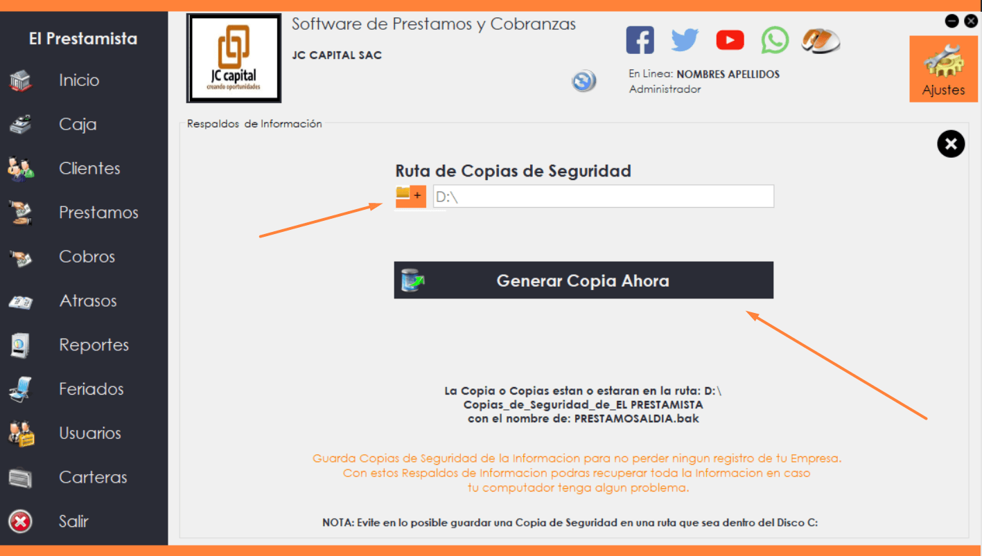Respaldo de Informacion