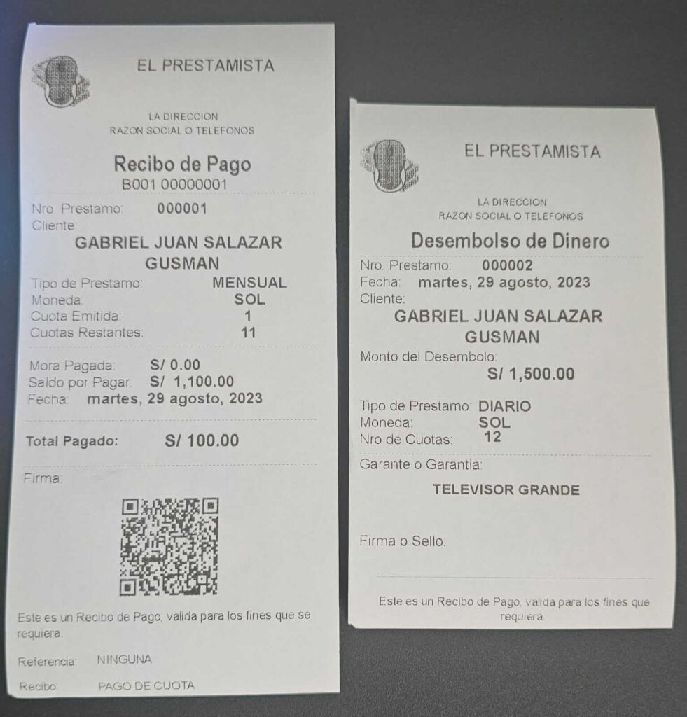 sistema de prestamos